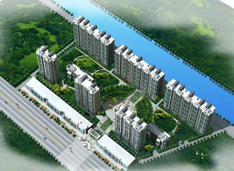 润港嘉苑效果图鸟瞰图 润港嘉苑效果图鸟瞰图