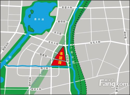 通达韩国城交通图项目区位图