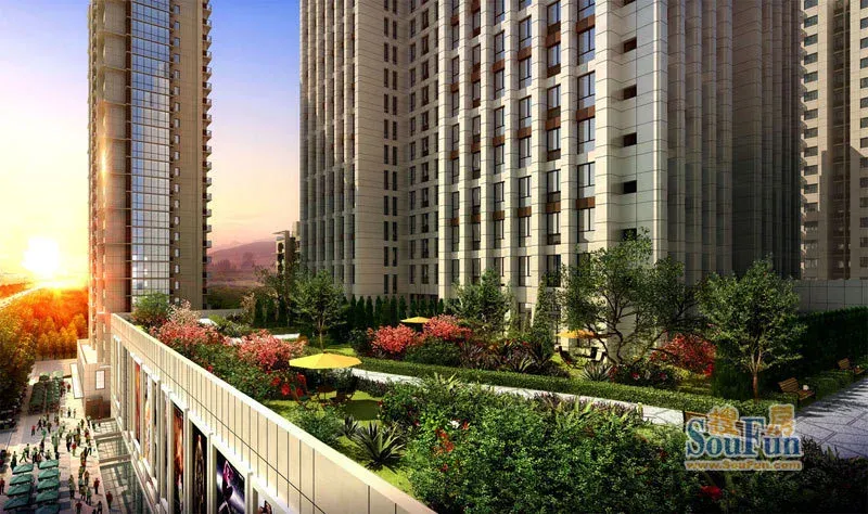 东润财智中心效果图半鸟瞰日景 东润财智中心效果图半鸟瞰日景