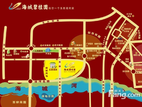 海城碧桂园交通图区位图