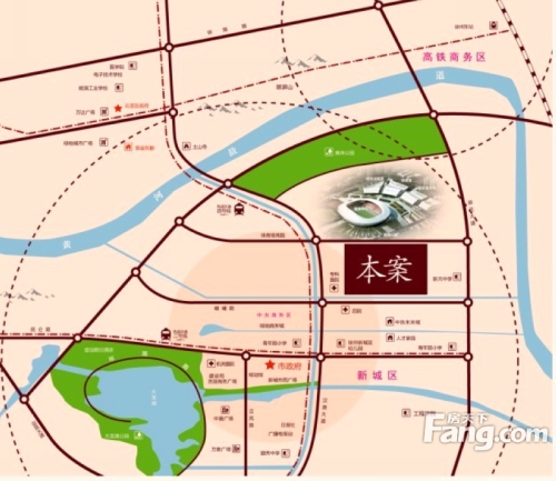 紫金·奥林花园交通图区位图