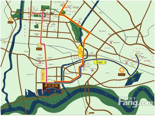 黄河龙城交通图交通图