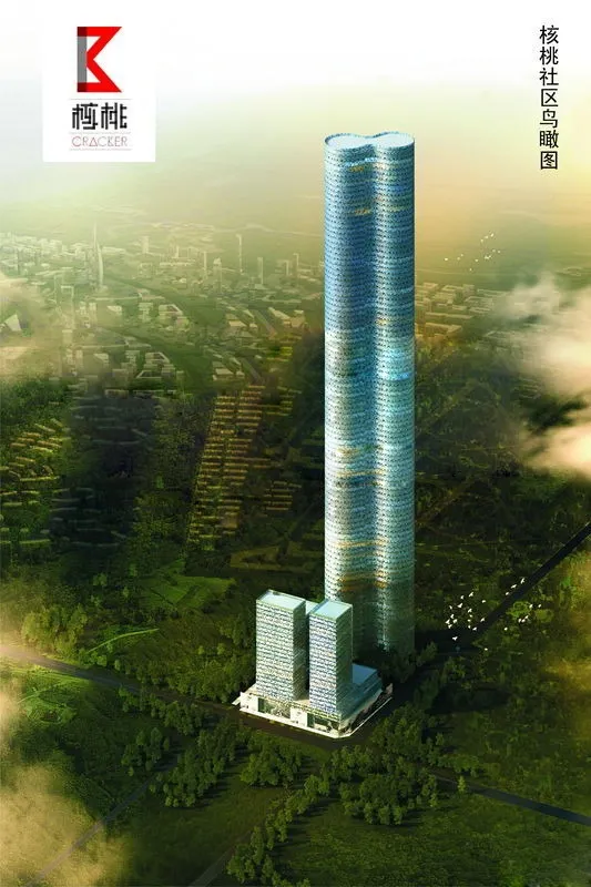 核桃社区效果图鸟瞰图