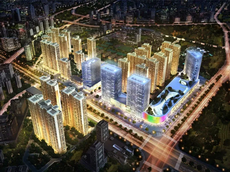 永恒理想世界效果图小区鸟瞰图