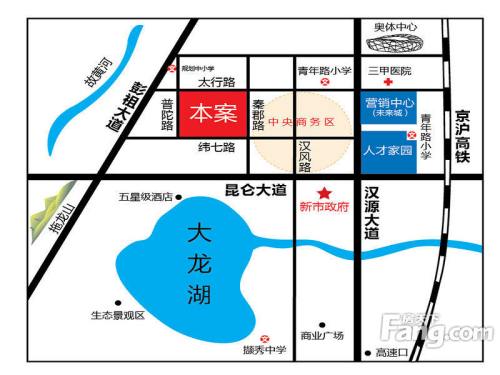 中国铁建·原香漫谷交通图区位图