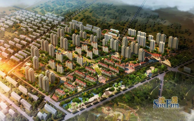 凤凰春城效果图鸟瞰图 凤凰春城效果图鸟瞰图