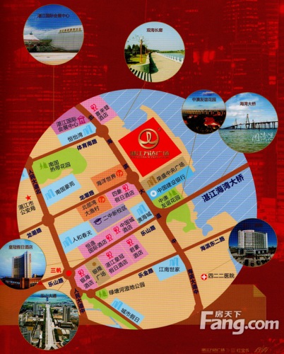 湛江万达广场交通图区位交通图