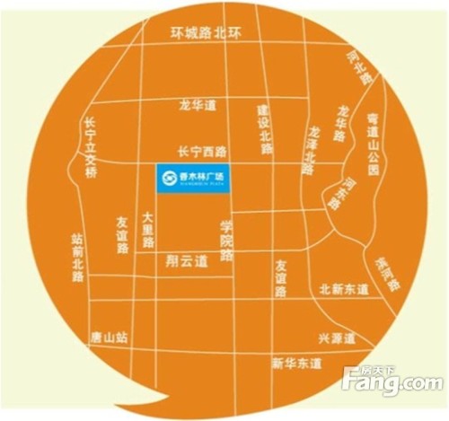 香木林广场交通图区位图