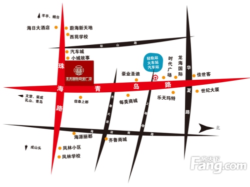 威海丰禾国际商业广场交通图区位图