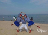 首届沙滩广场舞大赛活动现场（2014.06.29）