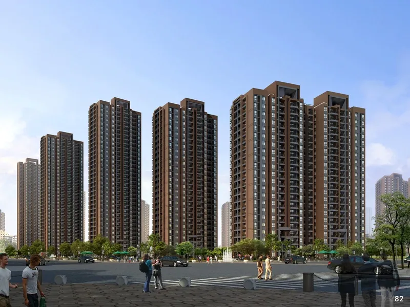 绿都紫荆华庭效果图沿街效果图