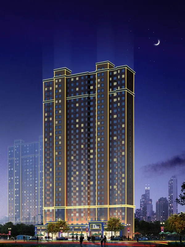 览江阁效果图夜景透视图 览江阁效果图夜景透视图