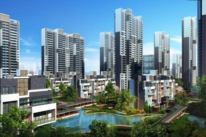 建业桂园效果图透视图 建业桂园效果图透视图