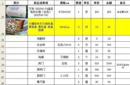 二手房,清单.改造