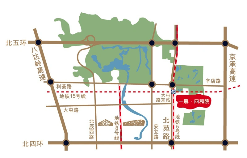 一瓶·四和院交通状况