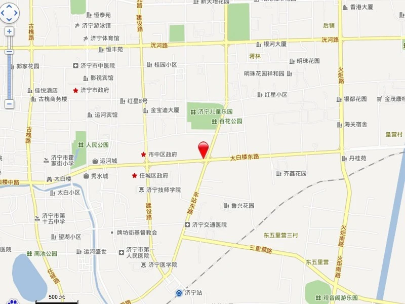 济宁太白路万达广场交通状况