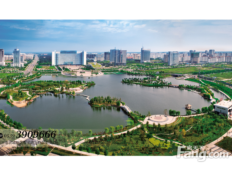 临沂五洲湖公园俯瞰图图片