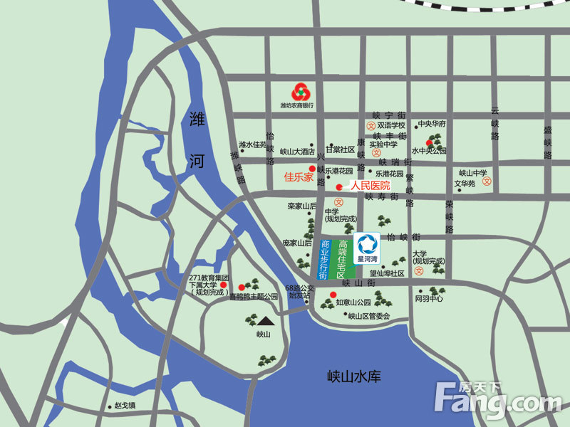 潍坊市峡山地图图片