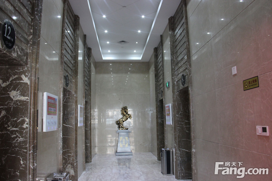 世纪环球中心写字楼大堂电梯实景图（2015-03-12） 
