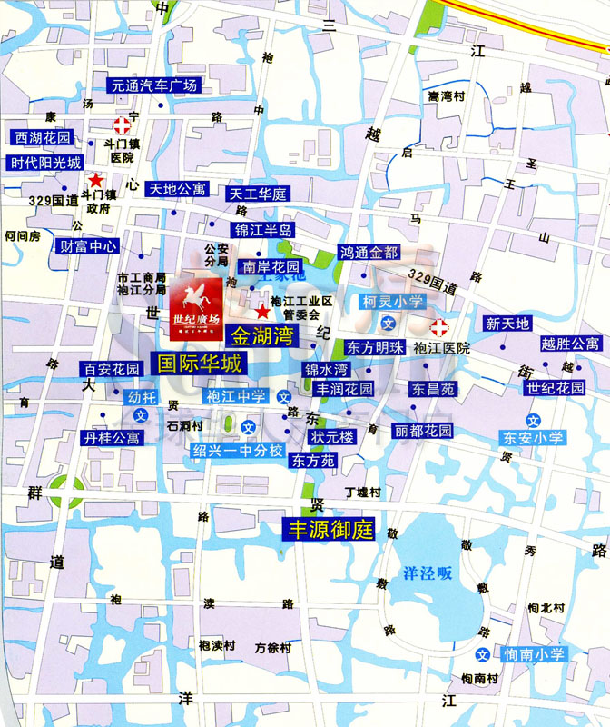 绍兴市袍江地图图片