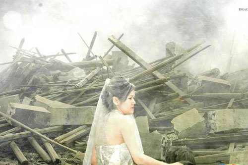 遭遇汶川地震史上最牛婚纱照拍摄全过程组图