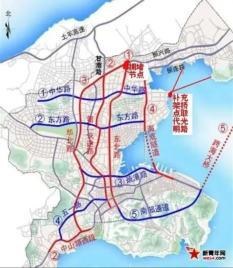 大连很砸1400亿修路七纵七横仍然堵车图