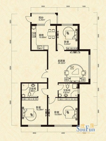 珠江帝景i户型