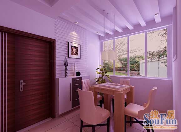 如果客厅是浅紫色,浅玫瑰色,咖啡色为主,视觉上带给欣赏者一种幽婉