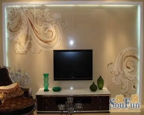 七彩斑斓电视背景墙 给自己一个温馨浪漫的家