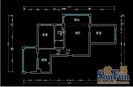 案例設計:兩室一廳一廚一衛 一個時尚個性的家