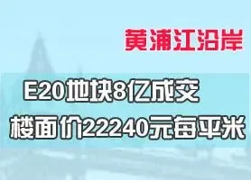 黄浦江沿岸商办地块近底价成交