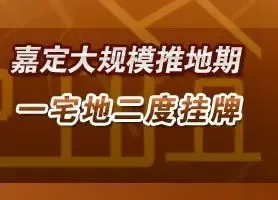 上海嘉定区进入大规模推地期 一宅地二度挂牌