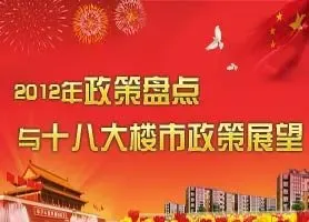 2012年政策汇总与十八大楼市政策展望