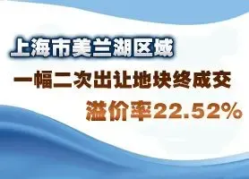 上海罗店新镇地块顺利出让 楼板价9802元/平