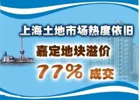 2013上海土地市场热度延续 嘉定地块溢价77%成交