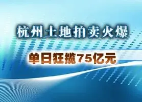杭州土地拍卖火爆 单日狂揽75亿元
