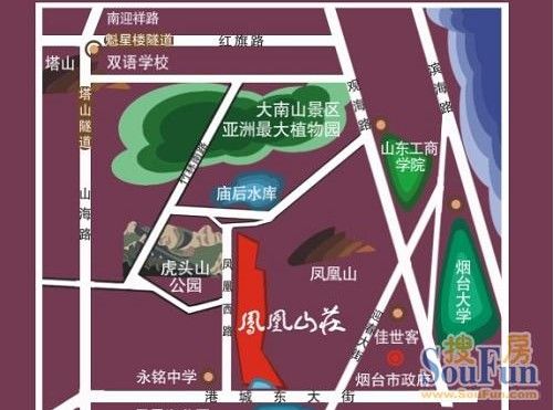 凤凰山庄交通图