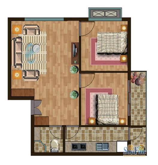 A户型79㎡两居室