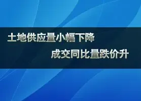 土地供应量小幅下降，成交同比量跌价升