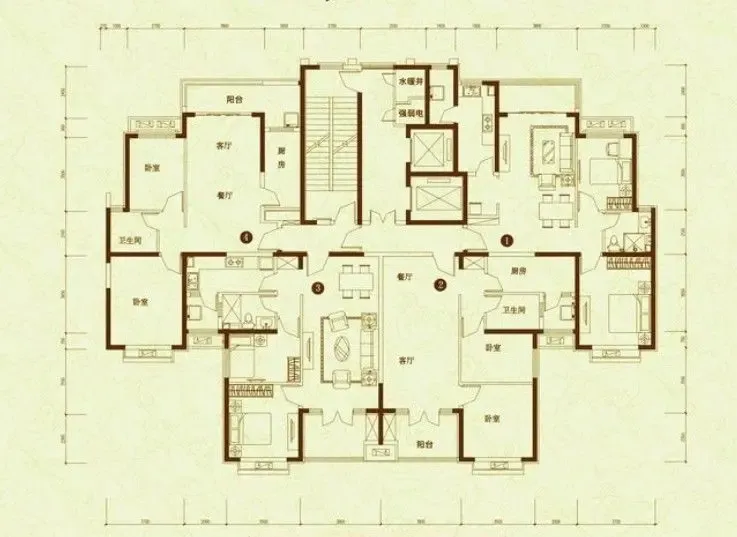 恒大绿洲58号楼一单元户型点评