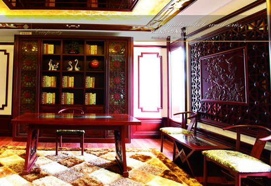 中式书房-国色天香整木产品
