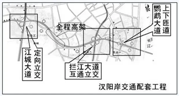 鹦鹉洲长江大桥规划图