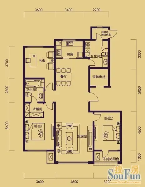 户型点评:万科城悦澜湾d户型三室二厅二卫