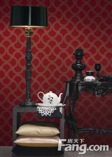 柔然壁纸打造家居新时尚——红色的热情奔放