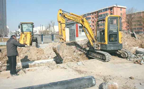 衡水市桃城区榕花大街改造施工现场