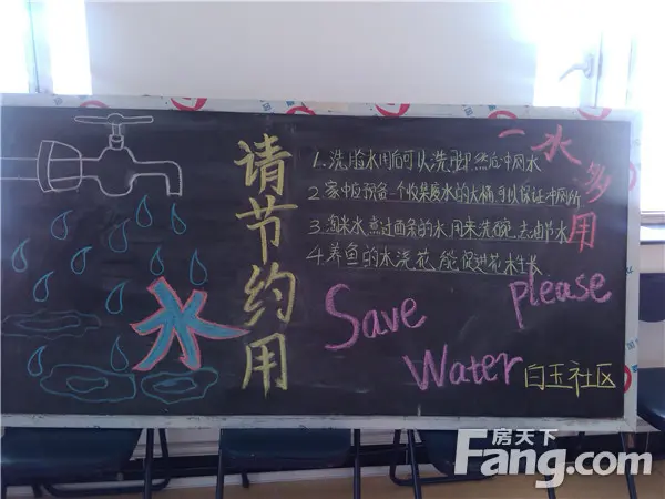 白玉社区节约用水宣传板报