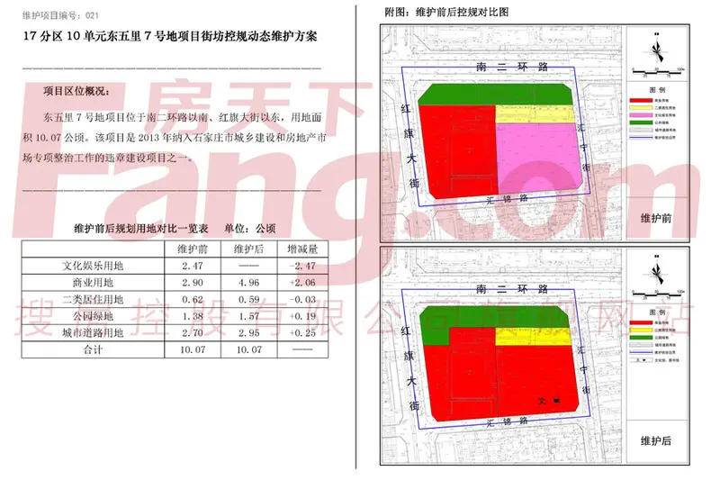 东五里7号地项目控规动态维护方案