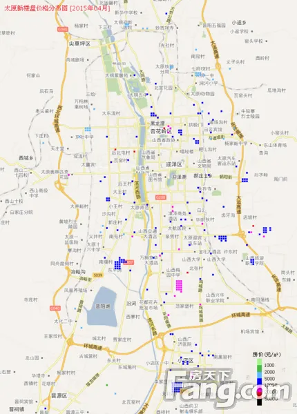 4月太原新房租房二手房供给量分布地图曝光