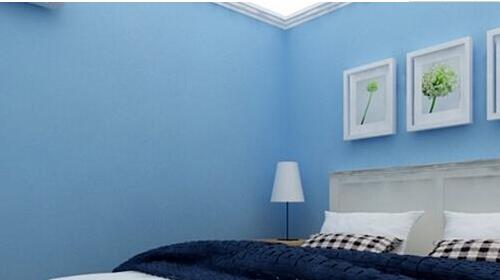 卧室刷浅蓝色漆效果图图片