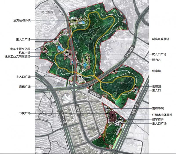 株洲水竹湖公园规划图片